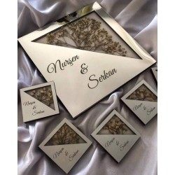 Kare Magnet Çiçekli