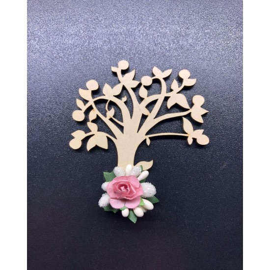 Ahşap Ağaç Magnet (Bebek pembe)