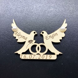 Ahşap Kuşlu Magnet