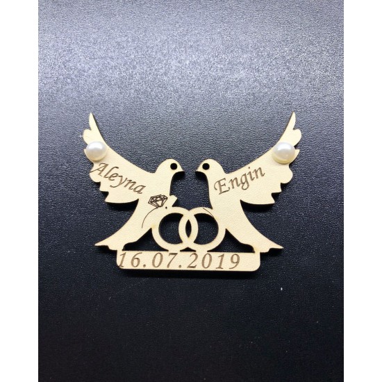 Ahşap Kuşlu Magnet