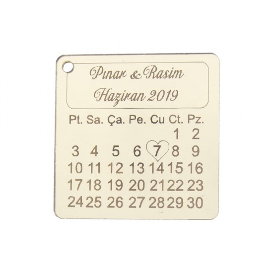 Pleksi Takvimli Magnet